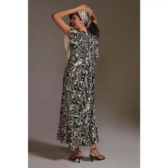Maeve - Chic Black and White Floral Cassandra Maxi Dress, size S - Picture 3 of 12